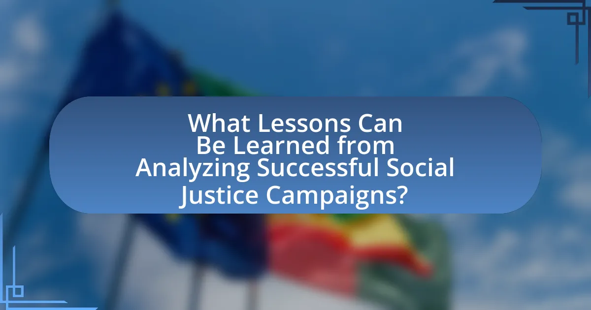 What Lessons Can Be Learned from Analyzing Successful Social Justice Campaigns?